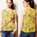 Anthropologie Tops | Anthropologie Hd In Paris Blouse Women’s Size 4 Sun Garden Tank Top Sleeveless | Color: Purple/Yellow | Size: 4