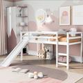 Twin Solid Wood Loft Bed by Buruis Wood in White | 44.4 H x 41.8 W x 79.5 D in | Wayfair BRSS01-0101