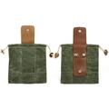 Wovilon Storage Bags Outdoor Folding Canvas Fruit Picking Belt Bag Jungle Craft Bag Leather Belt Hanging Foraging Bag