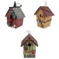 s Natural Rustic Wooden Birdhouse Small Hanging Birdhouse Outdoor Garden Patio Decorative Bird House for Sparrow Hummingbird Finch Wren Swallows