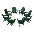 Portside Classic Outdoor Adirondack Chairs (Set of 8)