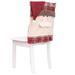 JINSIJU 23.6Inch Christmas Chair Covers Red Burlap Plaid Chair Back Cover Santa Chair Slipcover for Home Decor Gifts