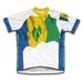 Saint Vincent An The Grenadines Flag Short Sleeve Cycling Jersey for Women - Size M