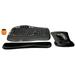 Logitech MK550 Comfort Wave Wireless Keyboard & Mouse Combo Home Office Active Lifestyle Modern Bundle with Micro Glow in the Dark Portable Wireless Bluetooth Speaker Gel Wrist Pad & Gel Mouse Pad