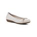 Wide Width Women's Charmed Flat by Cliffs in Cream Smooth (Size 11 W)