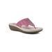 Wide Width Women's Cienna Sandals by Cliffs in Magneta Fabric (Size 10 W)