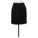 J.Crew Factory Store Casual Skirt: Black Solid Bottoms - Women's Size 0 Petite