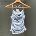 Anthropologie Tops | Anthropologie Cowl Neck Racer Back Baby Blue Cami | Color: Blue/Silver | Size: S