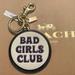 Coach Accessories | Coach Bad Girls Club Keychain Fob Bag Charm In Signature Canvas | Color: Gold/Tan | Size: Measures: 2 3/4" (L) X 2 3/4" (H)