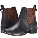 Kate Spade Shoes | Kate Spade Sedgewick Domina Leopard Print Ankle Rubber Rain Boots | Color: Black/Brown | Size: 6