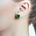 Kate Spade Jewelry | Kate Spade Small Square Green Stud Earrings Firm Priceno Offer | Color: Gold/Green | Size: Os