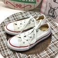 Converse Shoes | Euc Converse Chuck Taylor Classic All Star White Low Top Lace Up Sneakers, 1 | Color: White | Size: 1bb