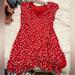 J. Crew Dresses | Jcrew Red Floral Wrap Dress With Ruffle Hem | Color: Red/White | Size: 6