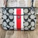 Coach Bags | Authentic Red White Black Coach Shoulder Bag | Color: Black/Red | Size: 13" Wide X 9" Tall