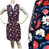 Kate Spade Dresses | Kate Spade Shore Thing Navy Daisy Print Jacquard Dress 4 S | Color: Blue/Pink | Size: 4