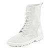 Schnürstiefelette LASCANA, Damen, Gr. 43, weiß, Obermaterial: 100% Lederimitat. Futter: 100% Textilmaterial. Decksohle: 100% Textilmaterial. Laufsohle: 100% Synthetik, unifarben, casual, Schuhe, zum Schnüren mit modischen Cut-Outs, Stiefel, Boots,...