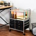 Honey-Can-Do Steel and Plastic 5-Drawer Rolling File Storage Cart Black/Chrome