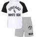 Preschool Chicago White Sox White/Heather Gray Groundout Baller Raglan T-Shirt & Shorts Set