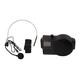 HQ Power Tragbarer Sprachverstärker mit Headset und Tragband mit USB-SD und FM-Radio, 5 W, Schwarz