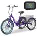 ABORON Electric Tricycle for Adults 350W 36V Electric Trike Motorized Three Wheel Electric Bicycle 7 Speeds 3 Wheels Adult Electric Tricycle with Large Basket