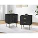 Valentino 2 Drawer Manufactured Wood Nightstand set of 2 by HULALA HOME