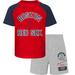 Preschool Boston Red Sox Red/Heather Gray Groundout Baller Raglan T-Shirt & Shorts Set