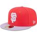 Men's New Era Red/Lavender San Francisco Giants Spring Color Two-Tone 59FIFTY Fitted Hat