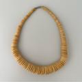 Madewell Jewelry | Madewell Vintage Tan Wooden Tapered Necklace 19" Long | Color: Silver/Tan | Size: 19" Long, 3/4" Wide