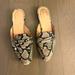 J. Crew Shoes | J. Crew Snakeskin Slides | Color: Black/Gray | Size: 9