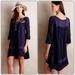 Anthropologie Dresses | Anthropologie | Holding Horses Augusta Navy Blue Crochet Dress Women’s Size Xs | Color: Blue | Size: Xs