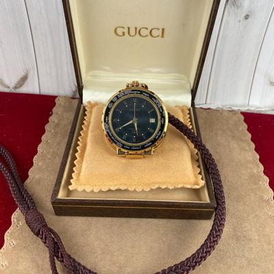 Gucci Accessories | Almost New Gucci World Alarm Clock Vintage Rare Gucci Quartz Travel Alarm Clock | Color: Black/Gold | Size: Os