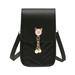 JDEFEG Small Briefcase Bag Fashion Women Artificial Leather Solid Color Hasp Phone Bag Shoulder Bag Messenger Bag Briefcase for Women Teal Black One Size