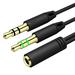 3.5 mm Stereo Audio Splitter Cable Adapter Headphone Mic Aux Extension Cable Headphone Extension Cords
