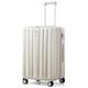 Hanke Suitcase Set Hard Shell Suitcase Cabin Size 4 Wheel Cabin Suitcase Carry-ons & Suitcase Large 29 Inch, 2 Piece Luggage Set Carry on Suitcases Cabin Checked Hand Luggage with TSA Lock,Ivory White