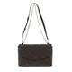 DKNY Women's Madison Large Envelope Flap Shoulder Bag with Adjustable Chain Strap in Lamb Nappa Leather, Truffle