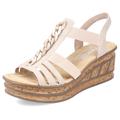 Sandalette RIEKER Gr. 41, beige (hellbeige) Damen Schuhe Sandaletten