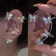 Boucles d'oreilles clip en cristal pour femme papillon fleur feuilles clips d'oreille sans