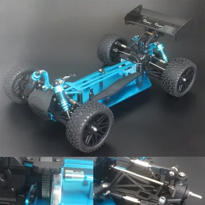 Modèle de voiture tout-terrain sans balais châssis en métal amélioré assemblage de jouets HSP