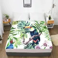 REPLNS-Feuilles de Textile pour Chambre à Coucher Imprimé 3D Plantes Fleurs Série Bettlaken 1