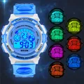 Shoous-Montres électroniques pour enfants montre-bracelet numérique LED étanche réveil