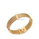 Bracelets larges tressés en acier inoxydable pour hommes style punk ULmétallique bracelet doré