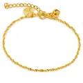 XP Jewelry – Bracelets en or pur 24 k pour femmes lot de 3 pièces 17 cm + 3 cm à la mode