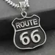 Pendentif classique Route 66 pour hommes bijoux pendentif de vélo de Route américain