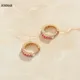 SOMMAR-Boucles d'oreilles Maiden plaquées or 18KGP pour femmes breloques flottantes boucle