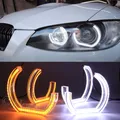 Clignotant LED Angel Eyes blanc et jaune style DTM cristal BMW Série 3 E90 E92 E93 M3 coupé