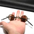 Rockjoy – lunettes de soleil rondes pour hommes et femmes petites lunettes étroites lentille en