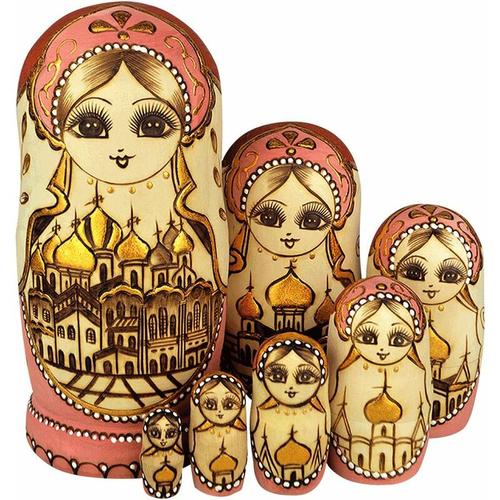 Brand of Nesting Dolls, 7 Stück, Serie russischer Matroschka-Puppen Russische Puppen 7-teilig aus