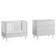 Lit bébé 60x120 commode à langer blanc