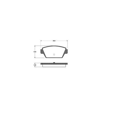 NK Bremsbelagsatz, Scheibenbremse hinten rechts links ohne Zubehör für MITSUBISHI MR389561 MZ690008 X3516002 223009