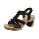 Sandalette RIEKER Gr. 40 (6,5), schwarz Damen Schuhe Sandaletten Sommerschuh, Sandale, Abendschuh, mit glitzernden Strass-Steinchen Bestseller